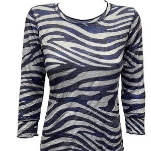 David Cline Crushed 3/4 sleeve tiger crew